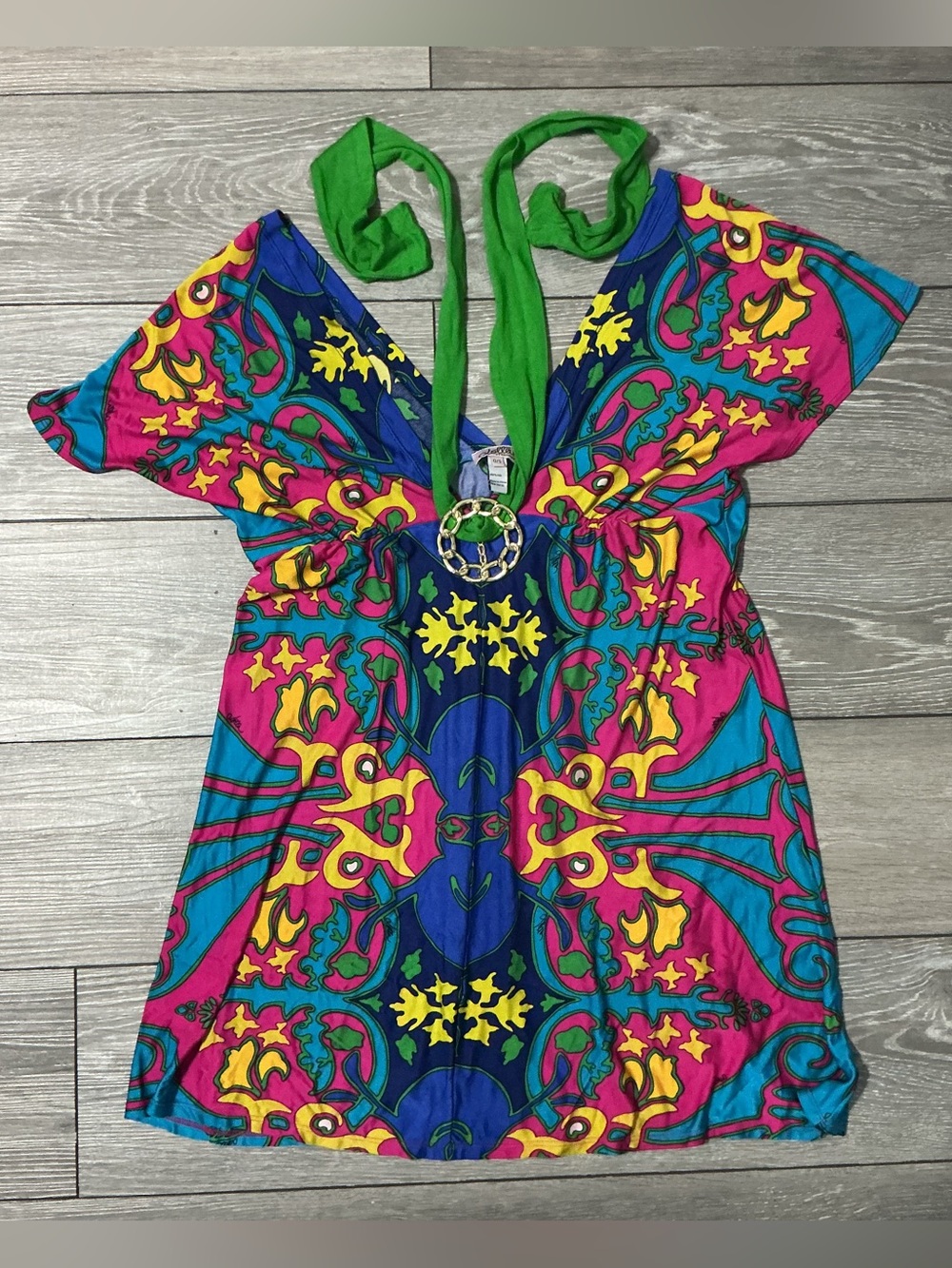LOTTA STENSSON Bright Colorful Resort Wear Silk Dress OS(S-L)